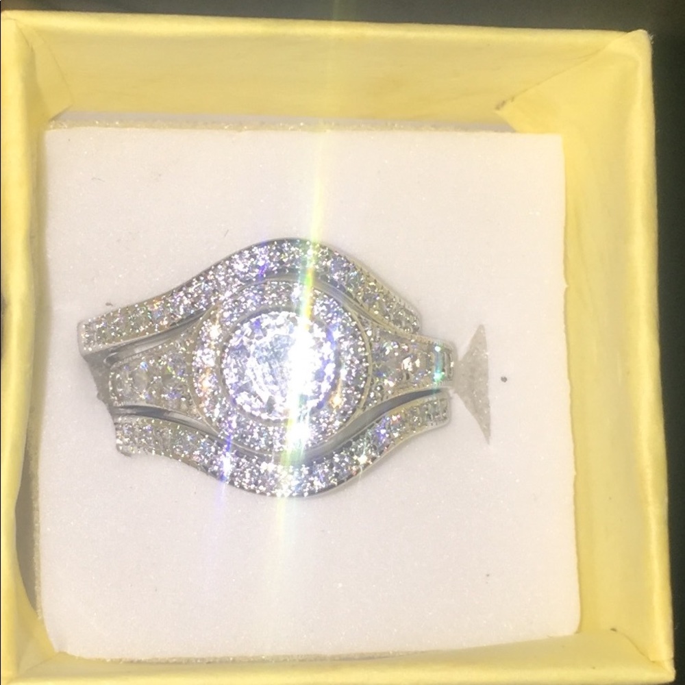 SOLD 10kt White Gold Filled Simulated Diamond